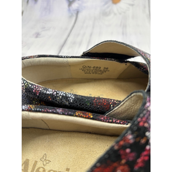 Women's Alegria TRAQ QIN 689 floral Shoes Size 6 (36) Black Multi-color - Picture 6 of 9